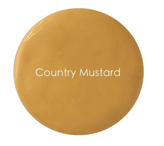 Country Mustard chalk paint swatch – earthy mustard yellow