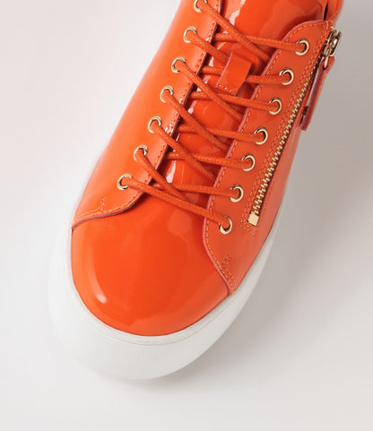 Django & Juliette - Wolfie Leather Sneaker | Orange