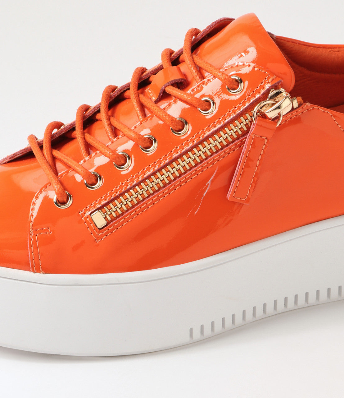 Django & Juliette - Wolfie Leather Sneaker | Orange