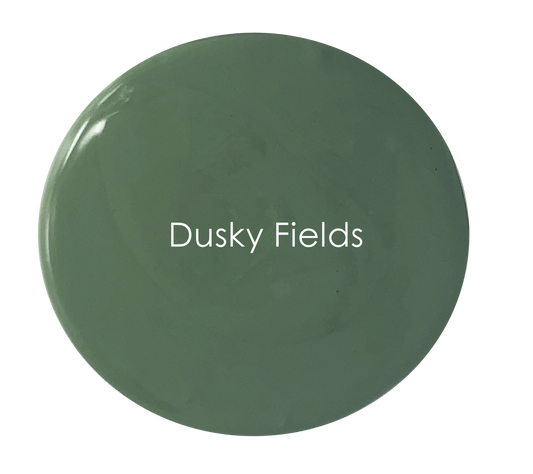 Matte chalk paint in dusky green – Dusky Fields detail