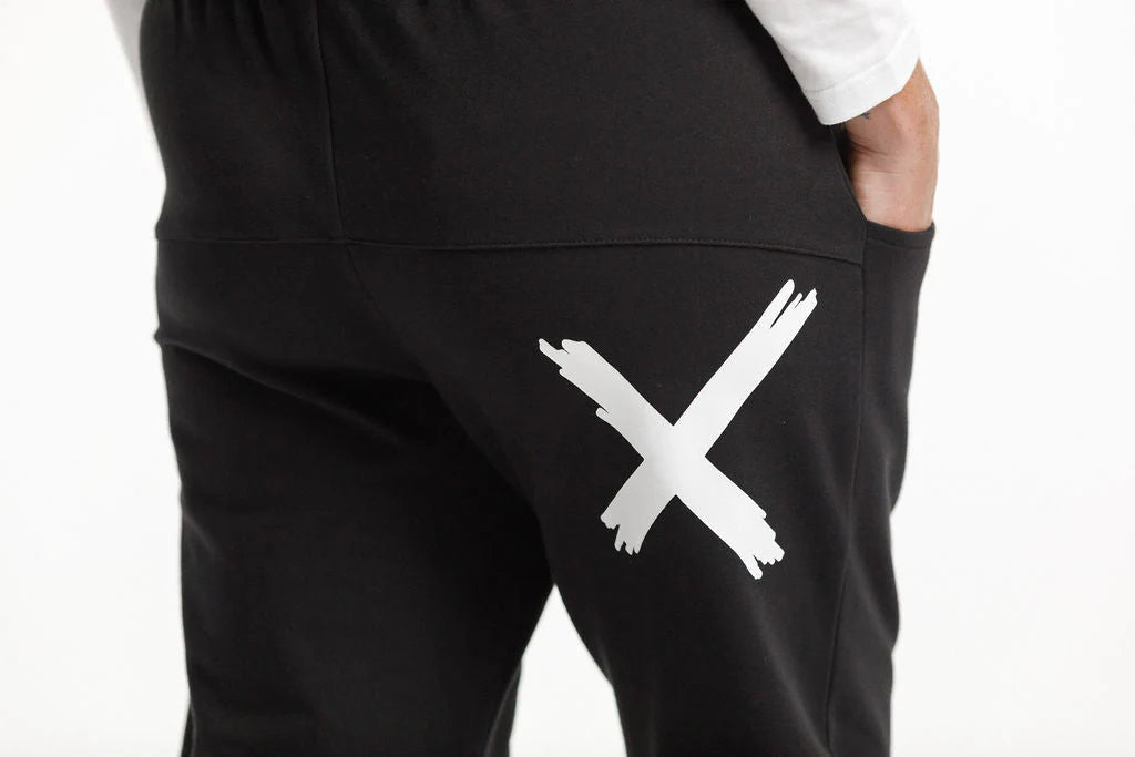 Homelee |Avenue Pants - Black with White X