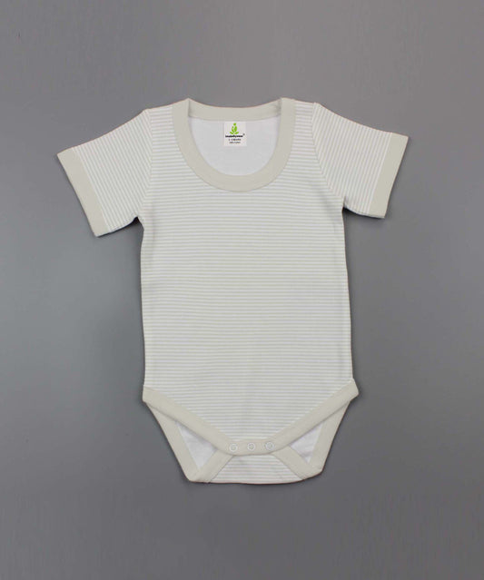 imababywear - Short Sleeve Bodysuit | Granite Stripe