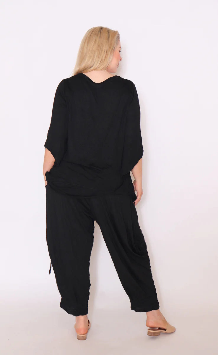 Cotton Village | Black Side Tie Pant