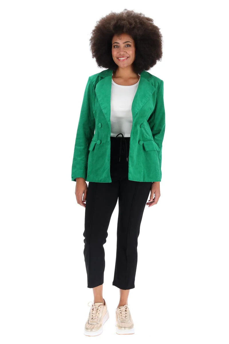 Charlo | Juliana Cord Cotton Blazer Green
