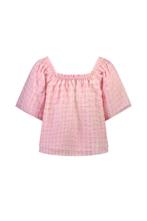 Knewe - Parade Top | Pink Check