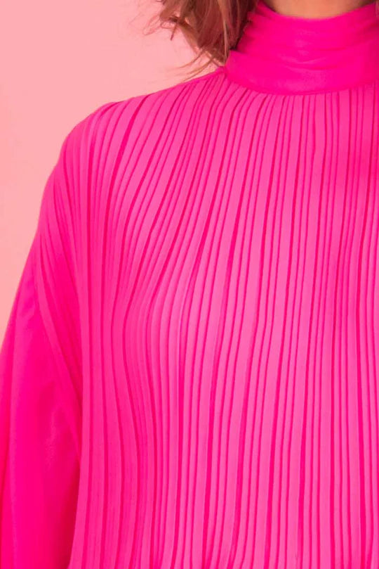 Augustine | Lulu Pleated Blouse Pink