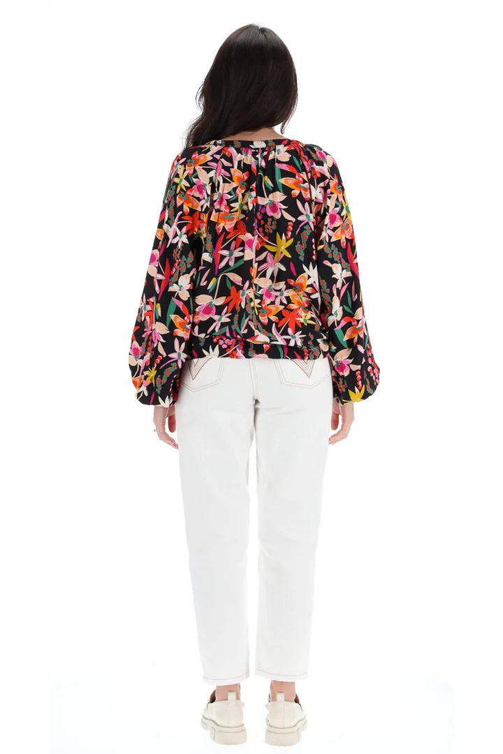 Augustine | Mia Top Black Print