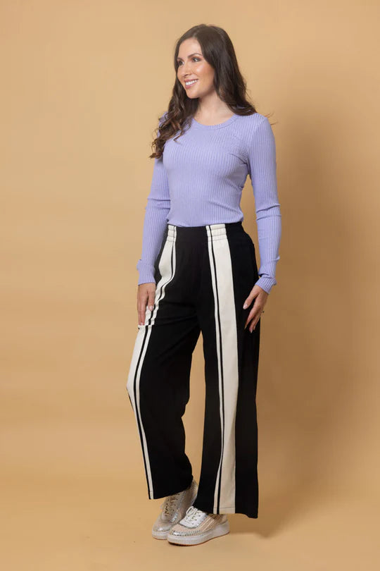Charlo |Nikisha Cord Pant Black Cream