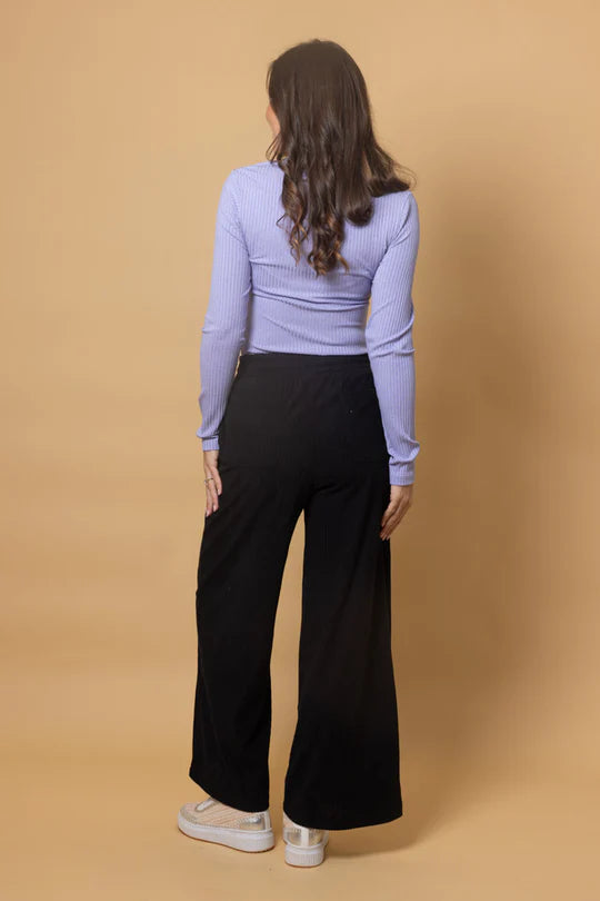 Charlo |Nikisha Cord Pant Black Cream