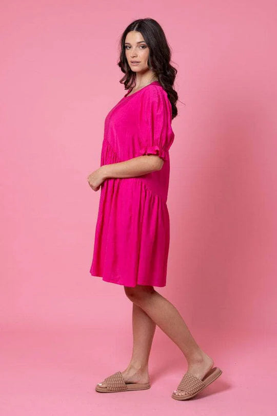 Charlo | Nixon Dress Hot Pink