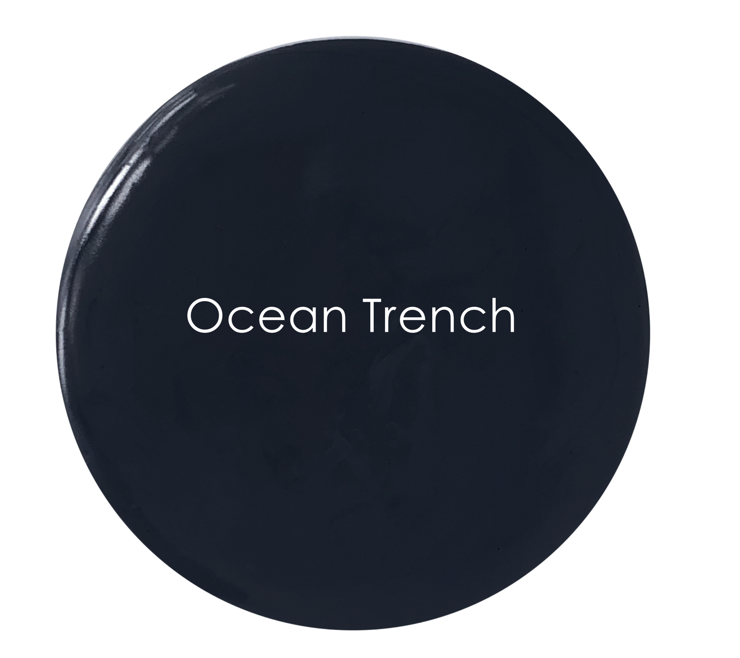 Ocean Trench chalk paint swatch – deep black-blue tone