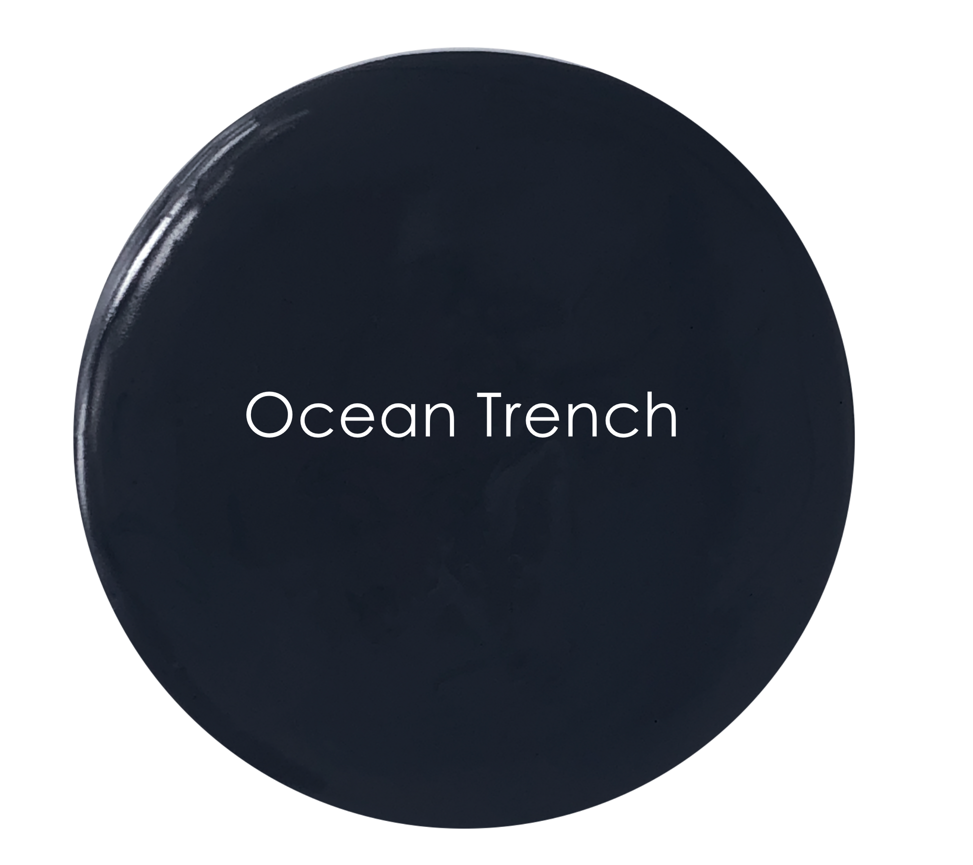 Ocean Trench chalk paint swatch – deep black-blue tone