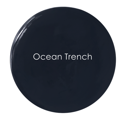 Ocean Trench chalk paint swatch – deep black-blue tone