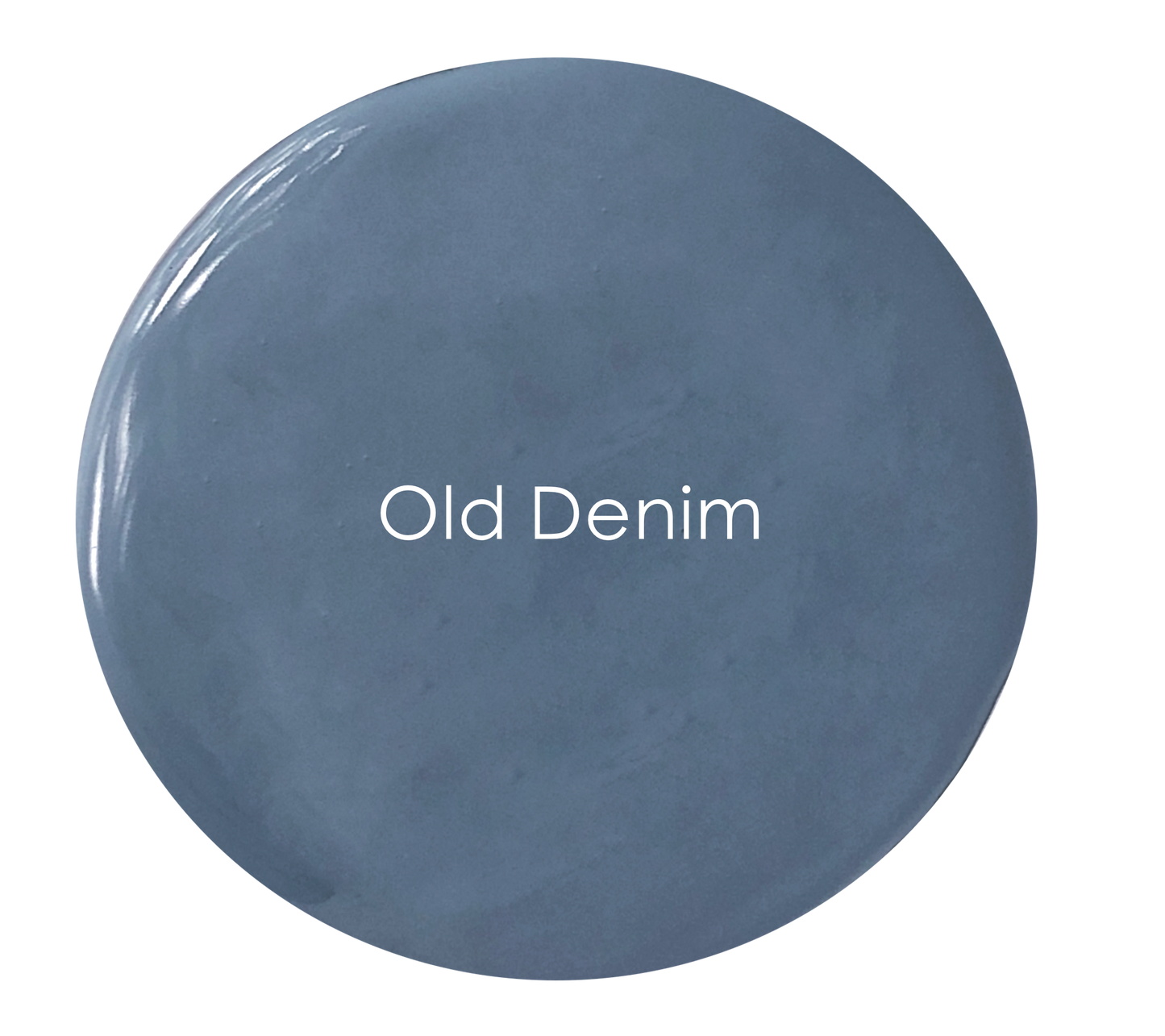 Old Denim chalk paint swatch – worn blue with grey undertones