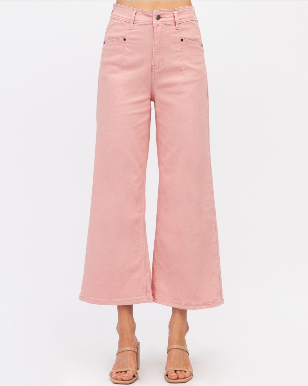 Paper Hearts | Wide Leg Jeans - Rosewater