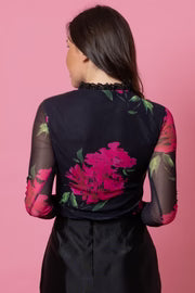 Augustine Katie Top Black Floral