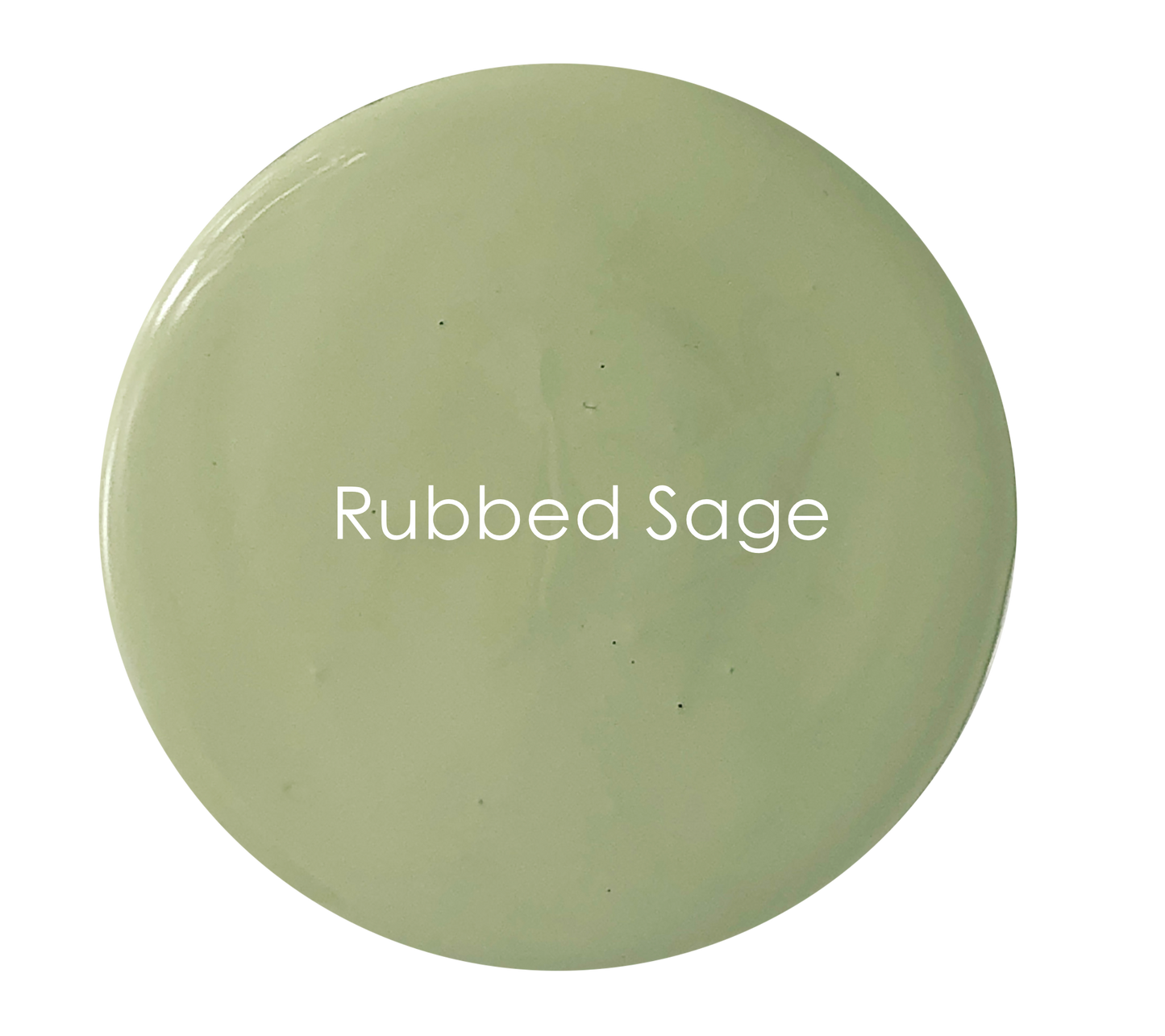 Rubbed Sage chalk paint swatch – earthy dusky green-grey