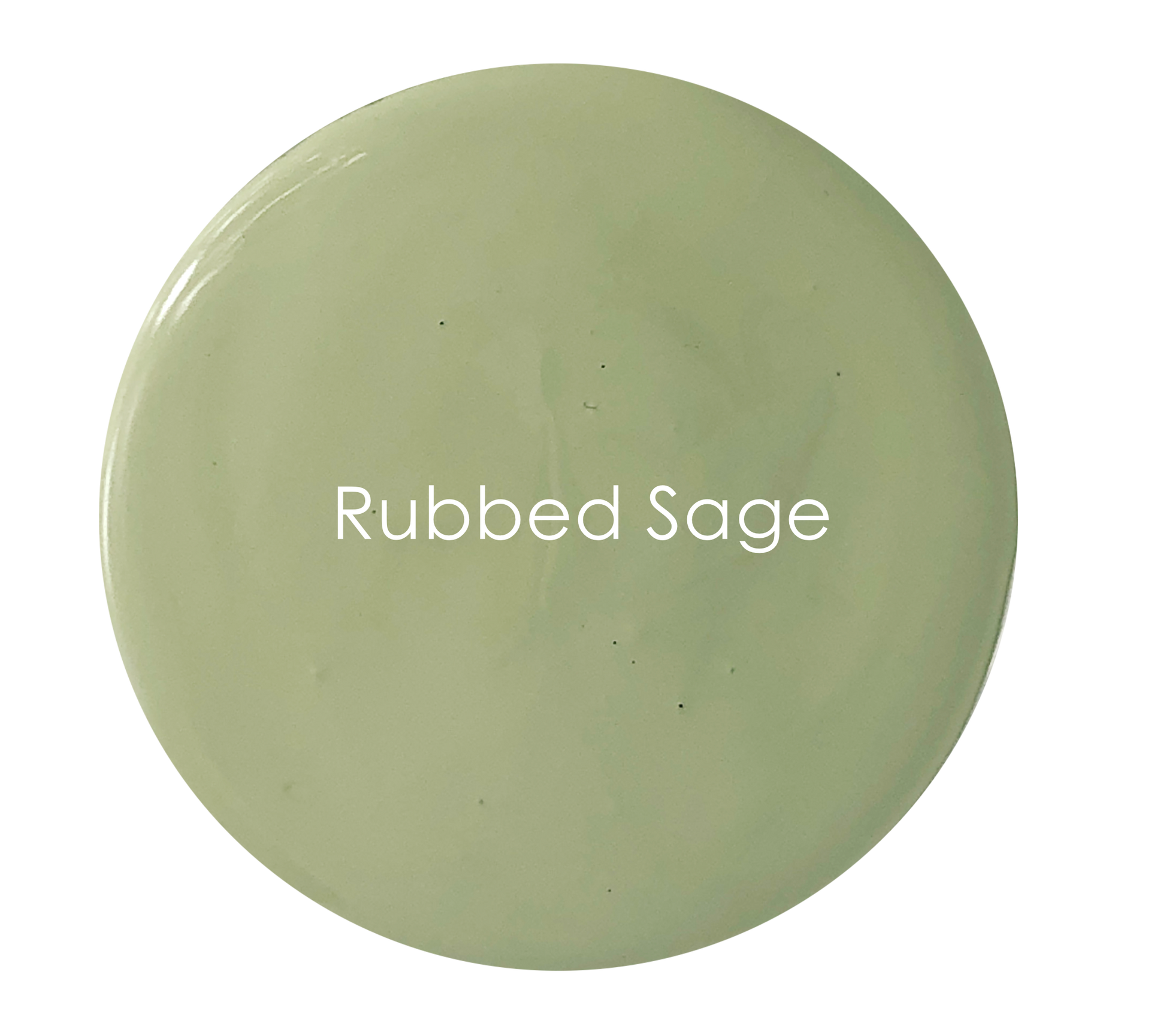 Rubbed Sage chalk paint swatch – earthy dusky green-grey
