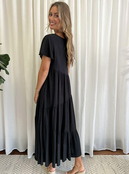 Grace & Co - Tiered Dress | Black