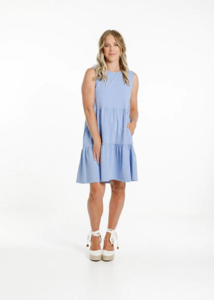 Home-Lee Kylie Singlet Dress - Cerulean