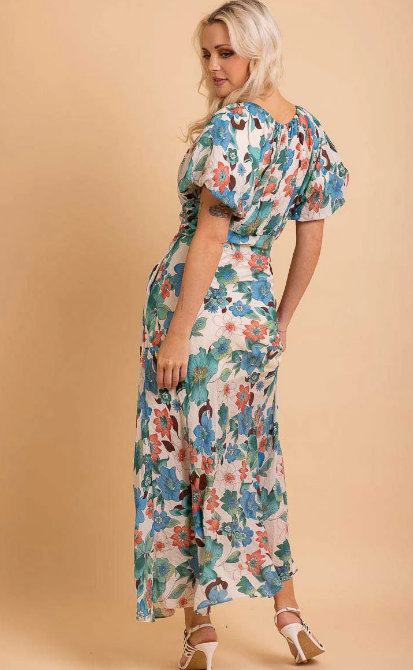 Augustine | Estella Maxi Dress - Teal Floral