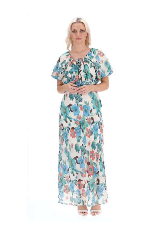 Augustine | Estella Maxi Dress - Teal Floral