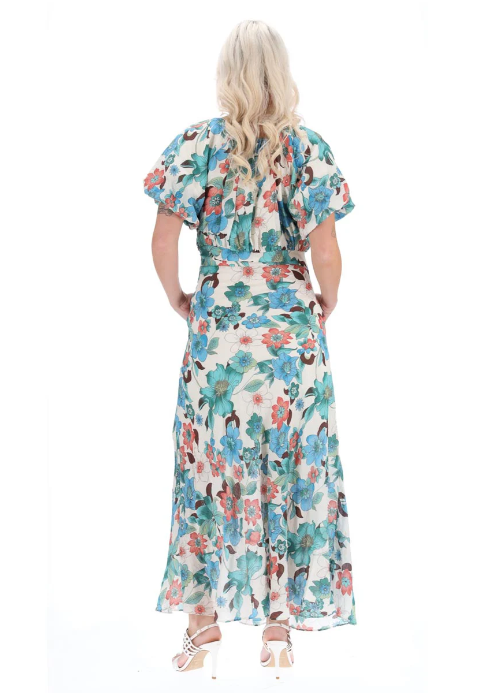 Augustine | Estella Maxi Dress - Teal Floral