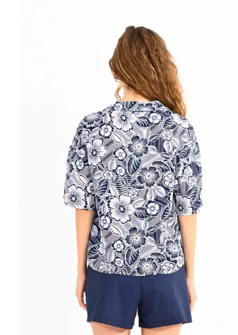 LILI SIDONIO | Floral printed shirt - Navy Florida