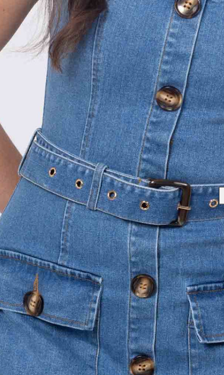 Augustine Honey Denim - MANDY DENIM MIDI DRESS
