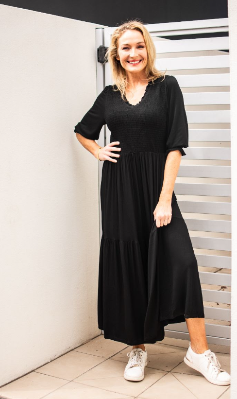 Willow Tree | Black Tiered Dress