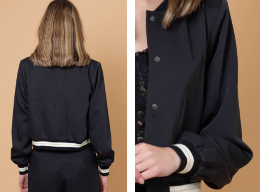 Amaya | Ashlee Bomber Jacket Black