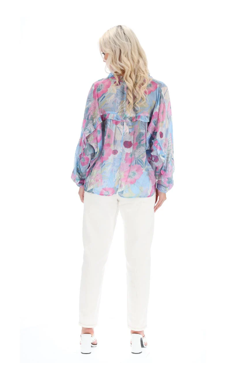 Augustine | Ellen Blouse - Blue Floral