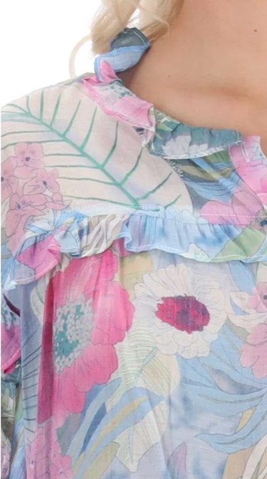 Augustine | Ellen Blouse - Blue Floral