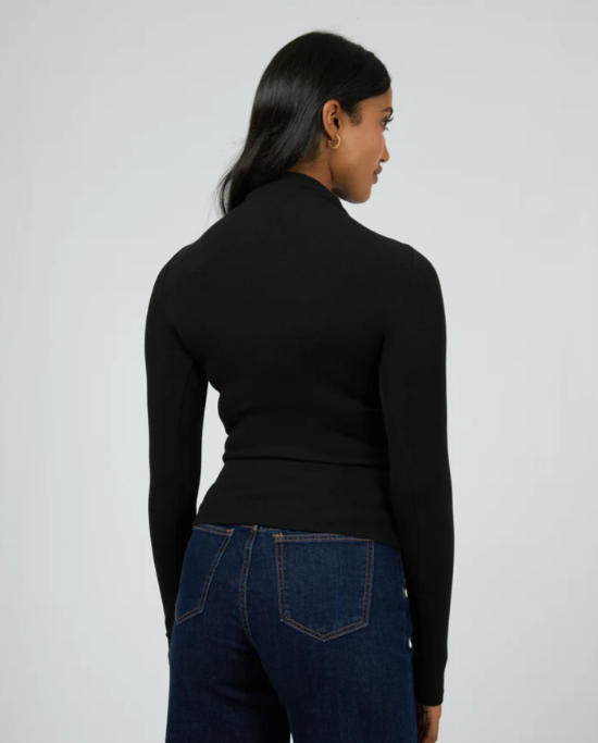 allabouteve | Icon Mock Neck L/S Top Black