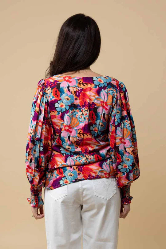 Charlo | Tamara V Neck Top Floral