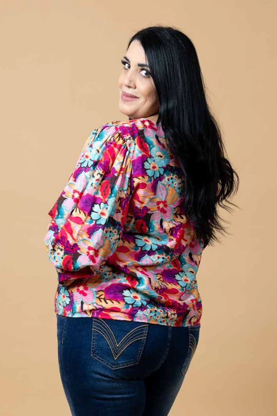Charlo | Tamara V Neck Top Floral