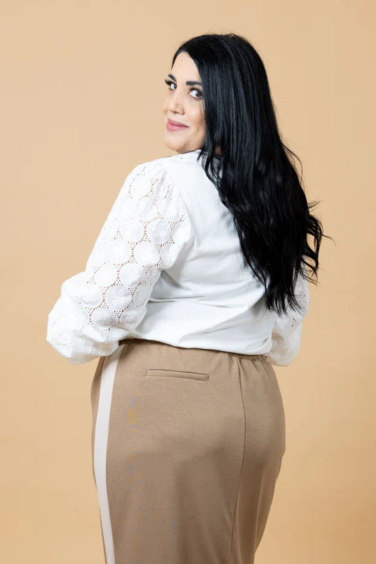 Charlo | Tommy Embroidered Top - White