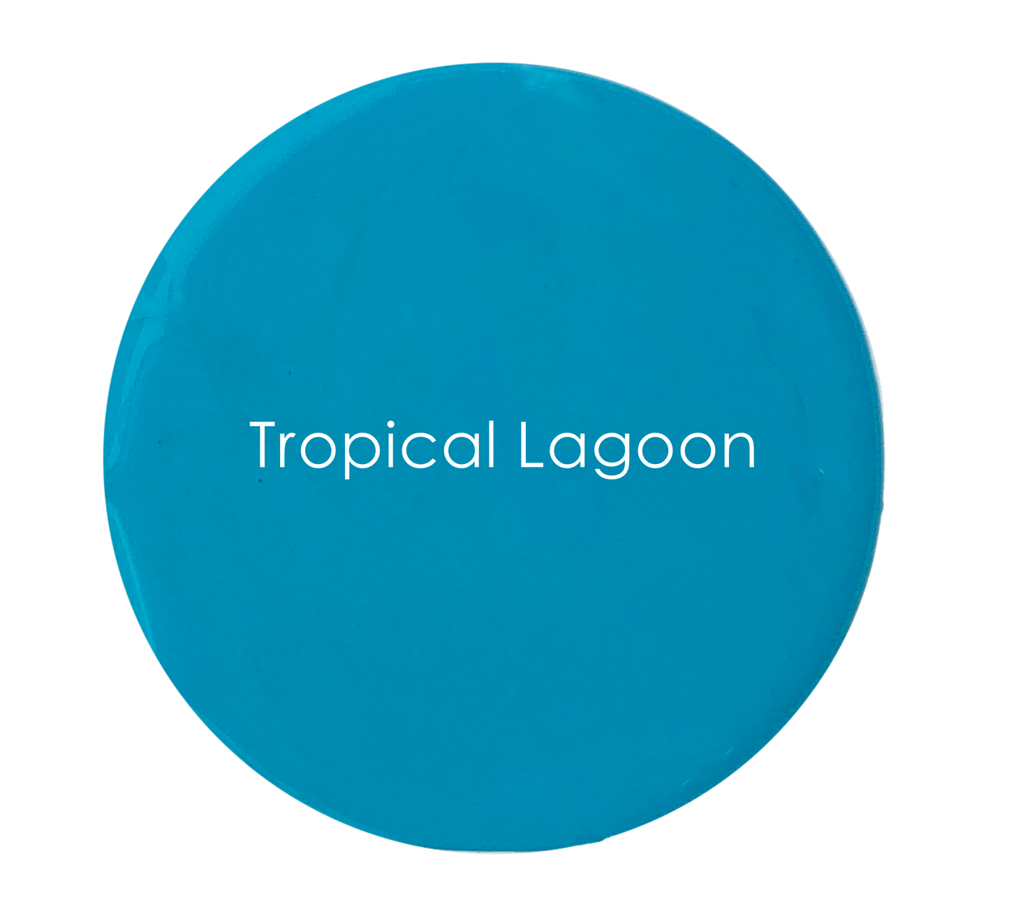Tropical Lagoon chalk paint swatch – jewel toned teal blue