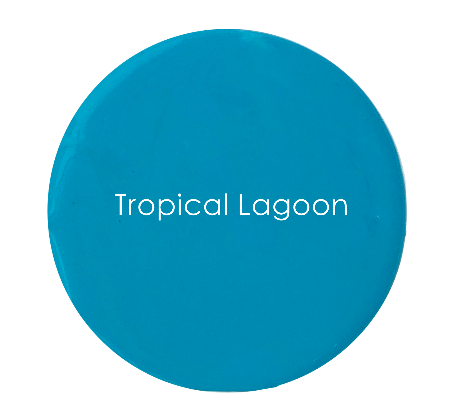 Tropical Lagoon chalk paint swatch – jewel toned teal blue