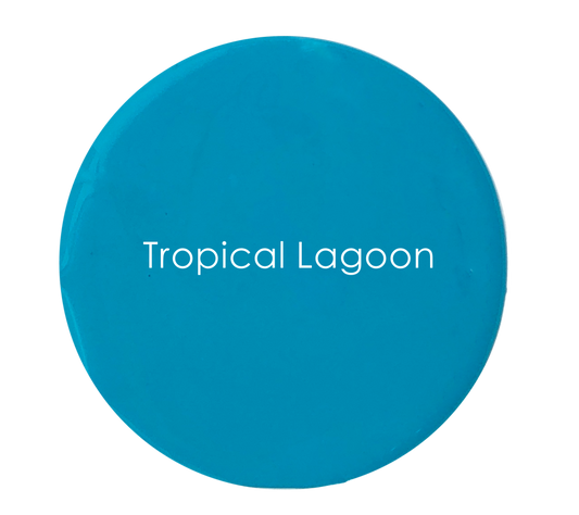 Tropical Lagoon paint tin – rich teal blue Velvet Luxe