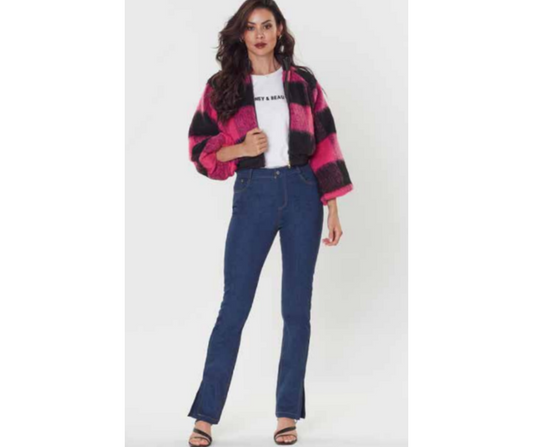 Honey & Beau | Warm Me Up Bomber Jacket - Pink