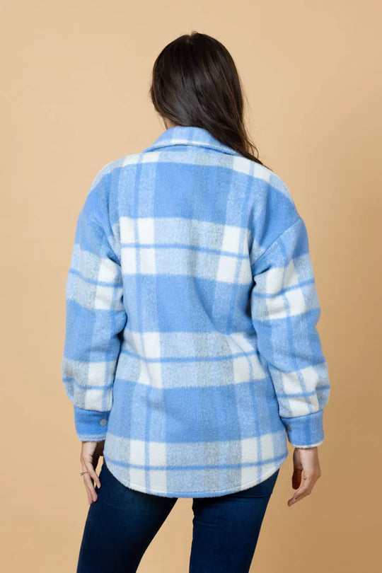 Charlo | Vine Shacket - Blue/White
