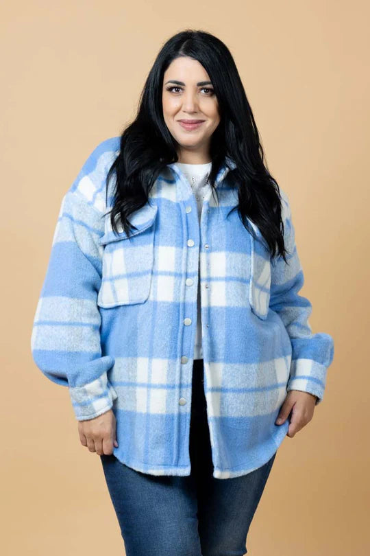 Charlo | Vine Shacket - Blue/White