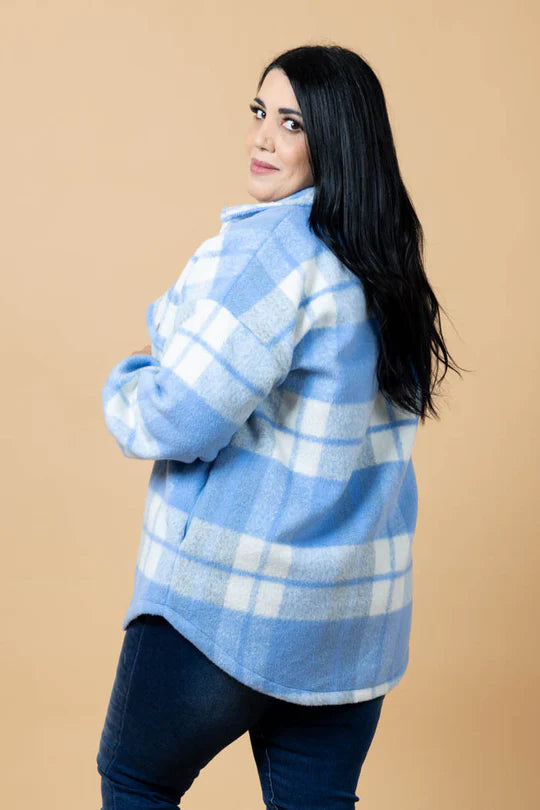 Charlo | Vine Shacket - Blue/White