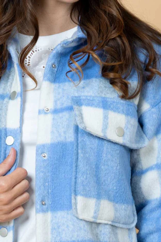 Charlo | Vine Shacket - Blue/White
