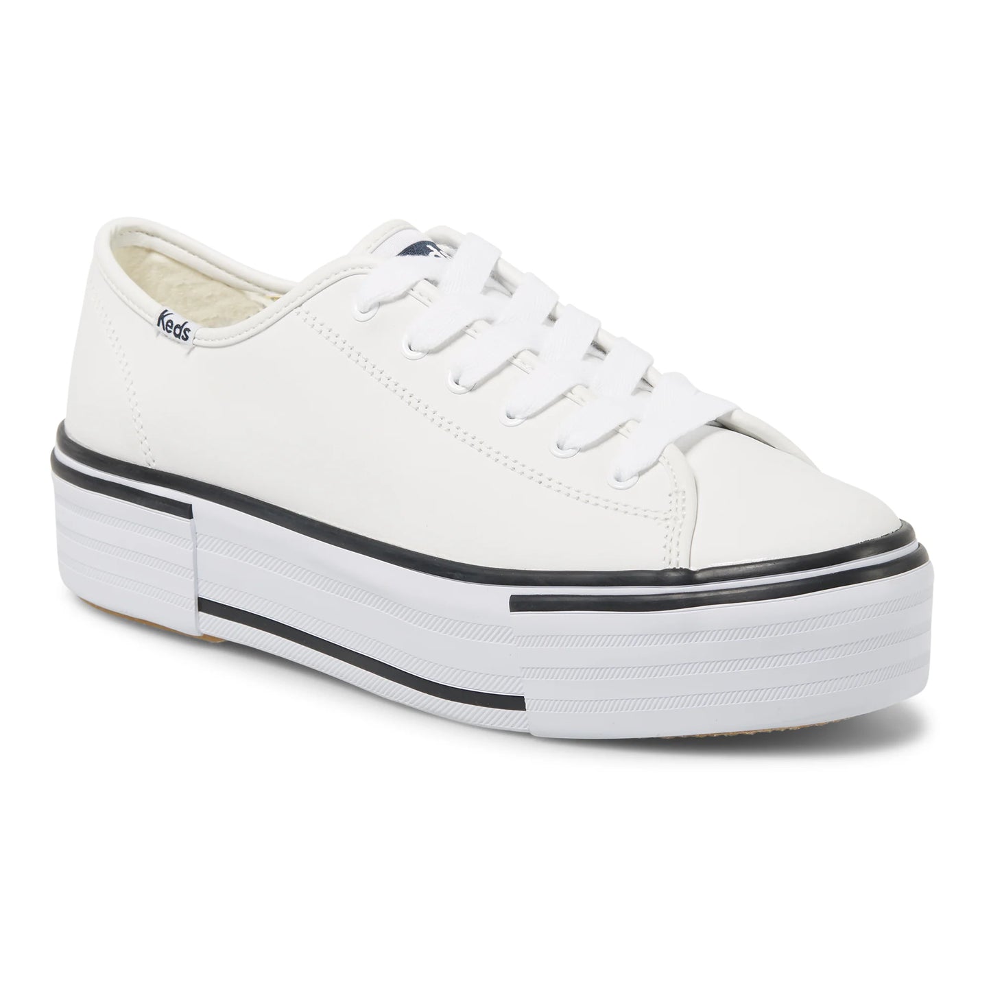 KEDS - Triple Up Leather Foxing | White