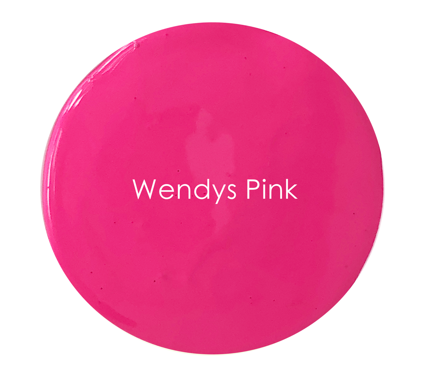 Wendy’s Pink chalk paint swatch – bold 80’s hot pink