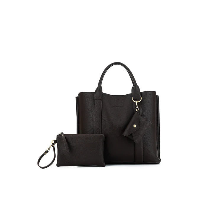 Black Caviar | Margaux Coco 2 Piece Laptop Top Handle Bag