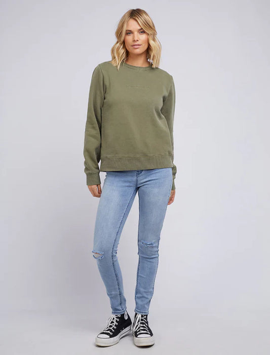 All About Eve AAE Washed Crew- Khaki