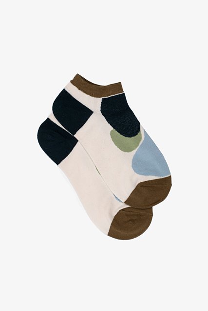 Antler | Abstract Ankle Sock | Olive
